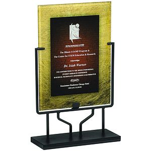 7.75 x 9.75 GoldBurgundy Acrylic Art Plaque with EaselHanger