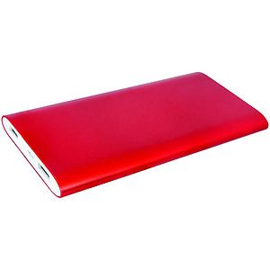 Red 8000MAH Power Bank  Wireless Anodized Aluminum Charger with Power Cord