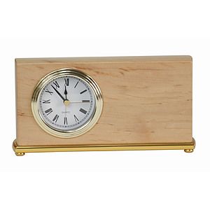 7 12 x 4 Red Alder Horizontal Desk Clock
