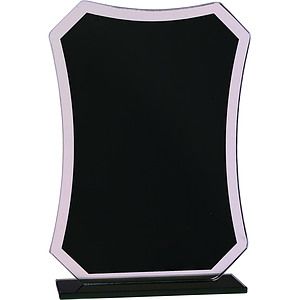 714 Black Rectangle Reflection Glass Award