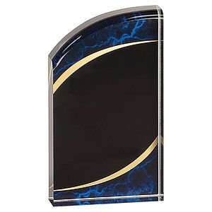 3 12 x 6 Blue Marble Rounded Acrylic