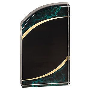 3 12 x 6 Green Marble Rounded Acrylic