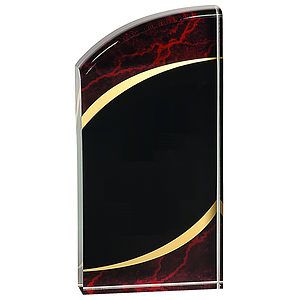 3 12 x 7 Red Marble Rounded Acrylic