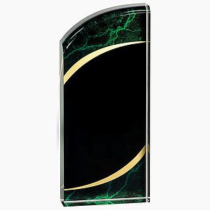 3 12 x 8 Green Marble Rounded Acrylic