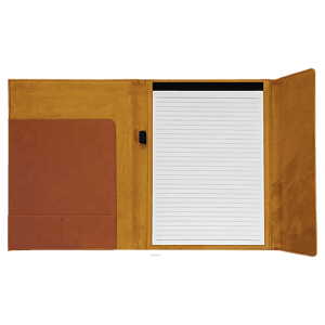 9 12 x 12 Rawhide with Burlap Portfolio with Notepad