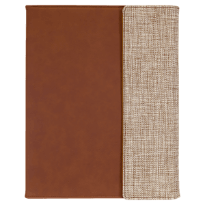 9 12 x 12 Rawhide with Burlap Portfolio with Notepad