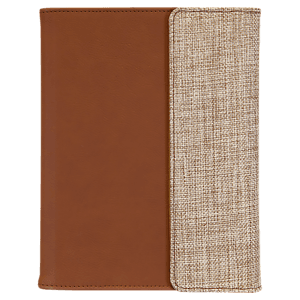 7 x 9 Rawhide Burlap Portfolio with Notepad