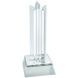 6 34 Silver Star Column Acrylic with Silver Base