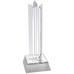 7 12 Silver Star Column Acrylic with Silver Base