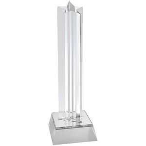 8 12 Silver Star Column Acrylic with Silver Base