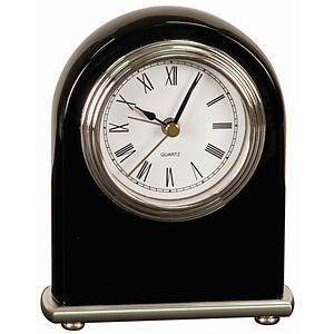 4 x 5 Black Piano Finish Arch Desk Clock