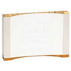 8 x 5 12 Gold 1 Thick Acrylic Crescent