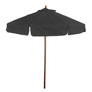 7' Wooden Market Umbrella with Valence