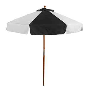 7' Wooden Market Umbrella with Valence