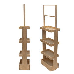 4-Shelf Wood Display Stand