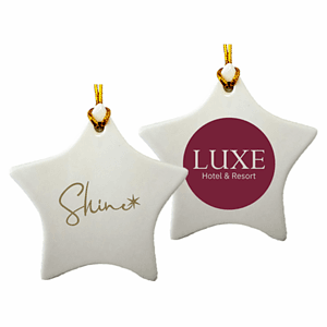 Ceramic Ornaments, 3" Star