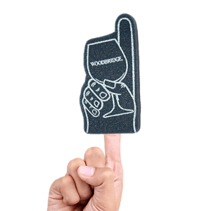 6.25" #1 Finger with Wine Glass Foam Mini