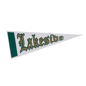 4" x 10" White Felt Pennant, Printed Strip
