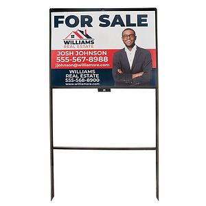 18" x 24" Metal Yard Sign & Frame Set - Full Color Imprint