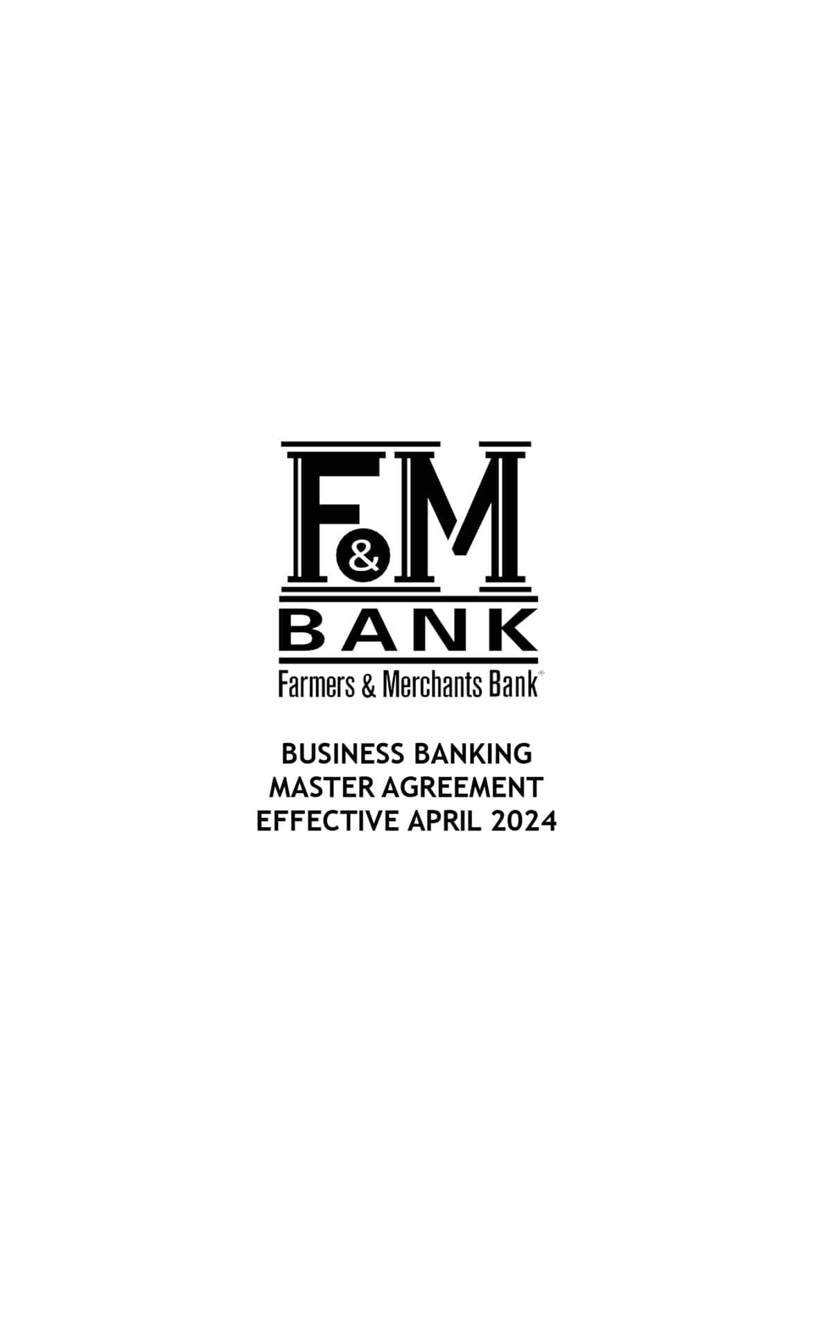 Business Banking Master Agreement (Pack of 25)
