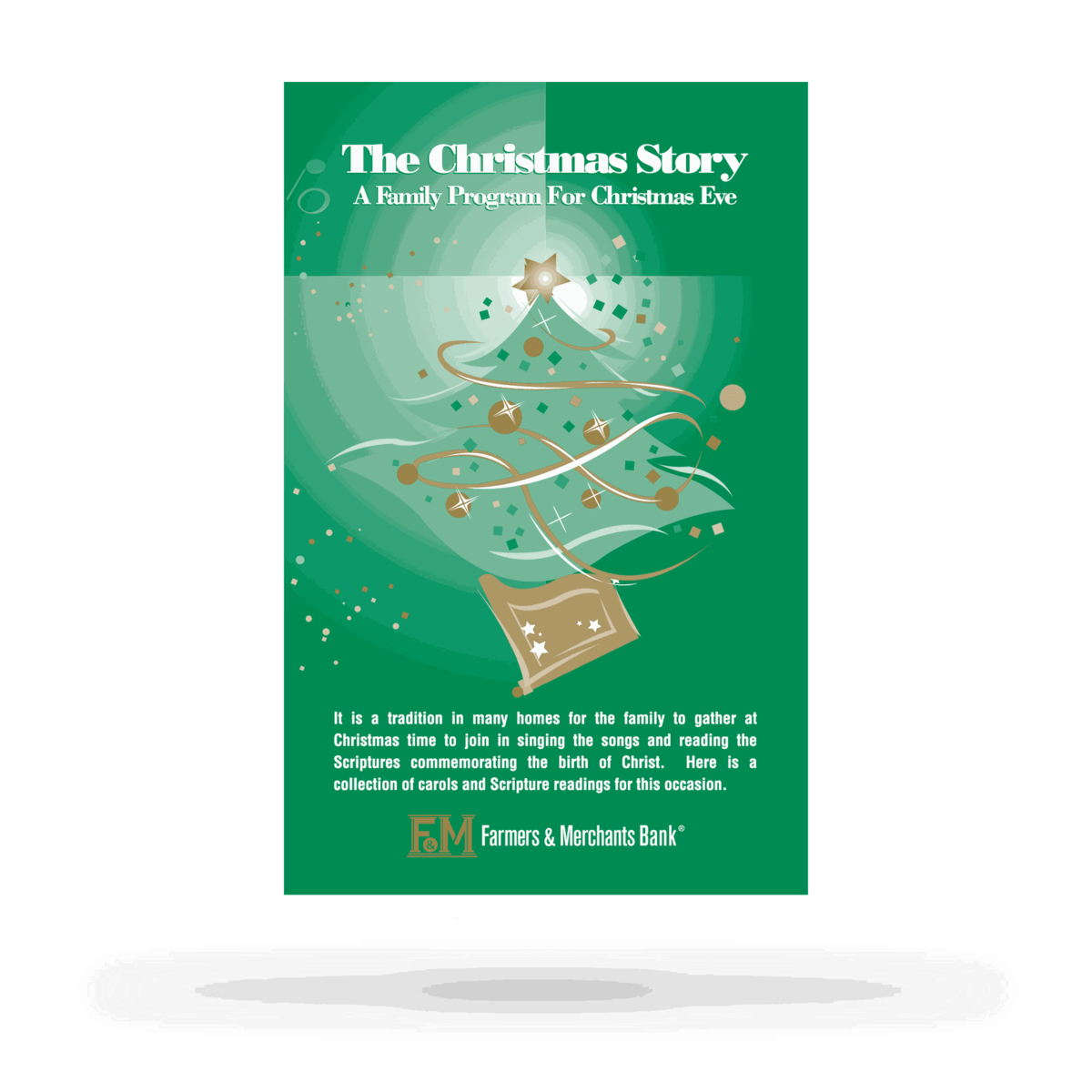 F&M Printed Christmas Song Book