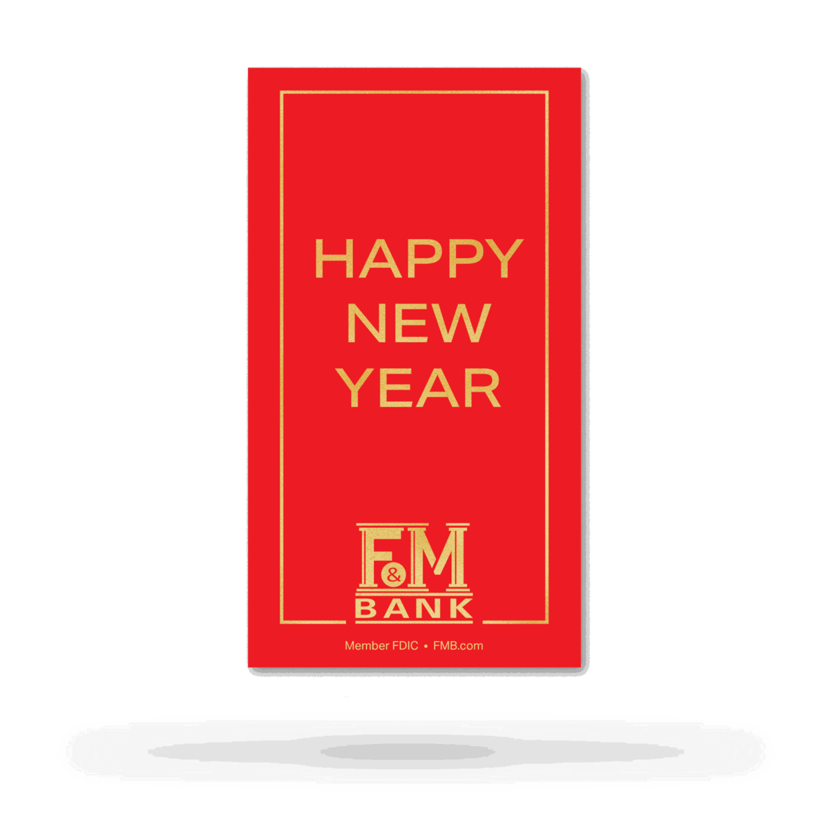 F&M Red Happy New Year Money Envelope (Pack of 50)