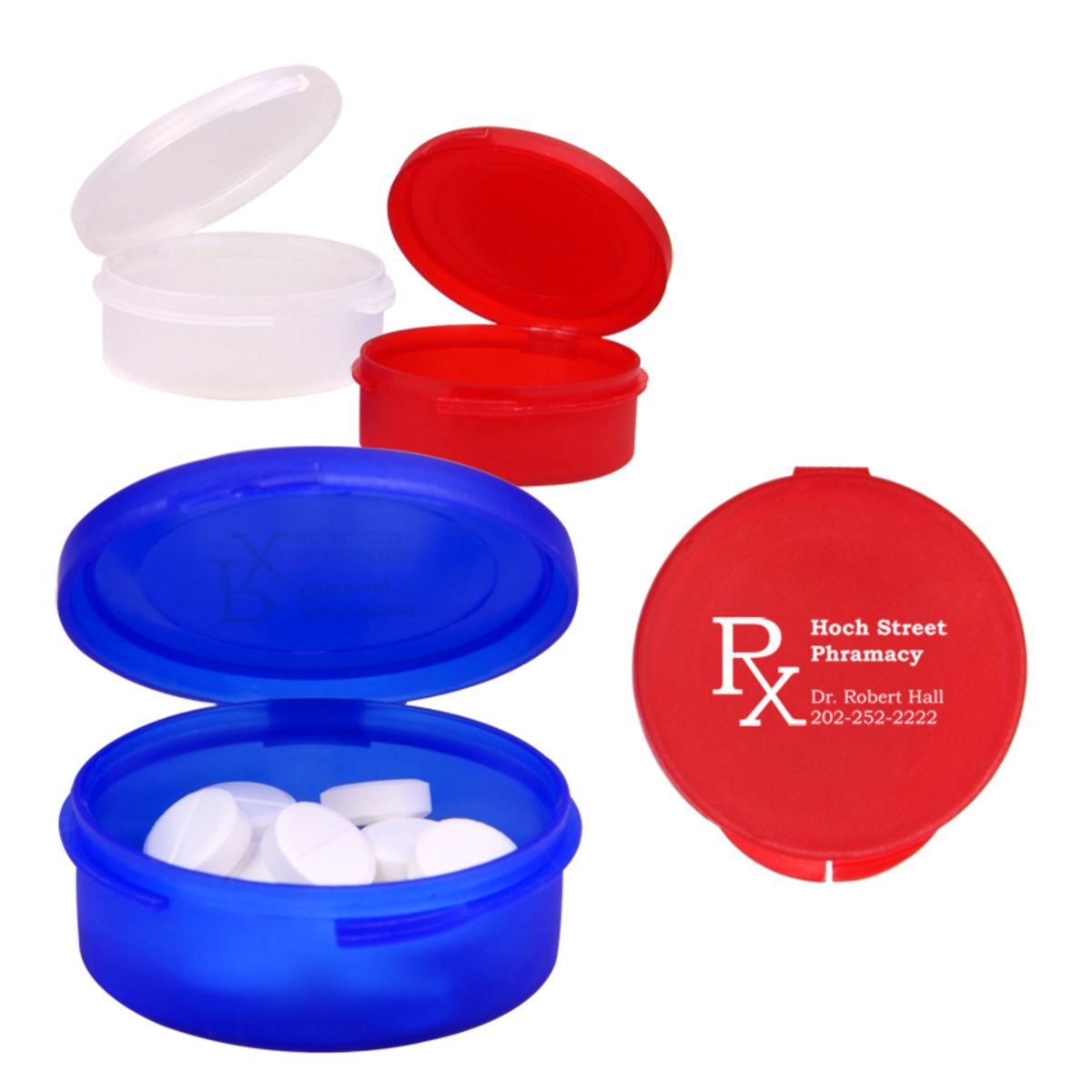 Single compartment plastic pill case Corporate Specialties