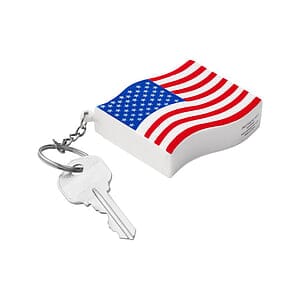 Patriotic American Flag Shape Stress Ball Keychain