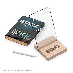 ClearPad Eco : Reusable transparent memo pad with maple wood base