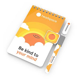 Notes Kit : Notebook set with pen and penholder (top bound)