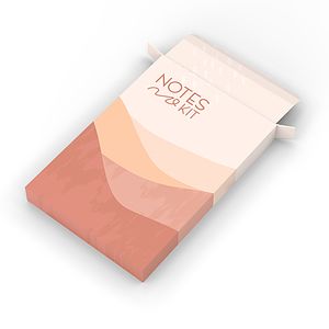 Notes Kit : Notebook set with pen and penholder (side bound)