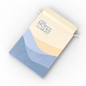 More Notes Kit: Notebook, pen and penholder set (top bound)