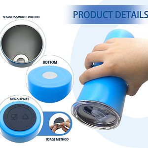 20 OZ Double-Insulated Skinny Tumbler With Straw And Brush