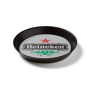 13" Round Serving Tray w/Non-Skid Rubber Base