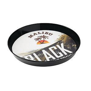 16" Round Styrene Serving Tray - Decal Imprint