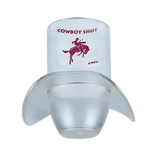 2 oz. Plastic Cowboy Hat Shot Glass