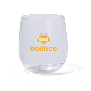 14 oz SiliPint Crystal Clear Silicone Stemless Wine Glass