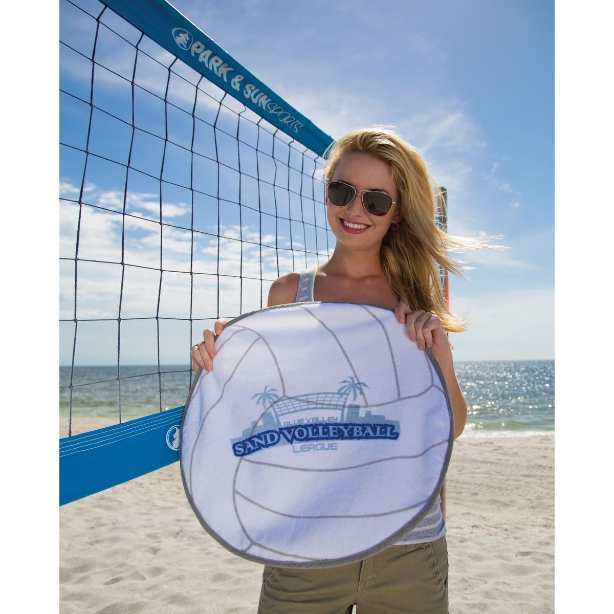 FIBER REACTIVE VOLLEYBALL SHAPED SPORT TOWEL