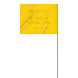 1-Color 4" x 5" Custom Vinyl Marking Flag with 15" Wire