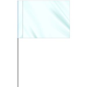 1-Color 2.5" x 3.5" Custom Vinyl Marking Flag w/11.5" Plastic Staff
