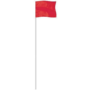 Red 4" x 5" Marker Flag on a 21" Wire