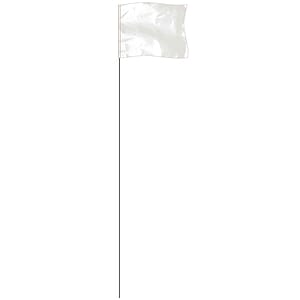 White 4" x 5" Marker Flag on a 21" Wire