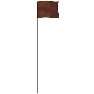 Brown 4" x 5" Marker Flag on a 21" Wire