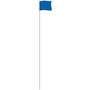 Blue 4" x 5" Marker Flag on a 36" Wire