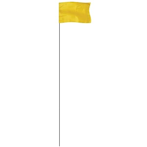 Yellow 5" x 8" Marker Flag on a 36" Wire