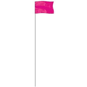 Pink 5" x 8" Marker Flag on a 36" Wire