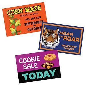Small Corrugated Yard Sign - Full Color - 2 Sides