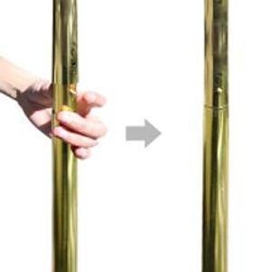 10' Gold Aluminum Display Pole