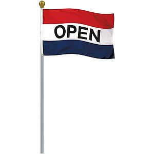 Lawn-Mate Flagpole - Complete Set (12 ft Pole & Fittings)
