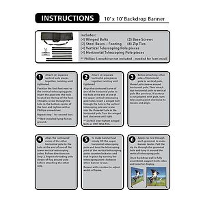 10' x 10' Premium Backdrop Banner Wall Replacement Banner